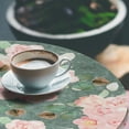 thumbnail image 3 of Ambesonne Pastel Floral Fitted Round Tablecloth, Soft Innocent Flowers, 36"- 40" Diameter, Laurel Green and Blush, 3 of 5