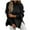 Black, variant on Essentials Women's Sweater Half High Neck Knit Long Sleeve Loose Casual Side Slit Tunic Cozy Sweaters