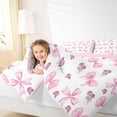 thumbnail image 4 of Feelyou Princess Bow Full Size Comforter Sets, Rustic Rose Flower Bedding Sets, 3pcs, 4 of 8