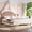 Brown, variant on Mintazer Kids Twin Size Platform Bed Frame with 2 Storage Drawers & Curved Round Headboard, No Box Spring Needed, Brown & Beige