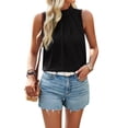 thumbnail image 3 of Womens solid color Tank Tops Summer Casual Crew Neck Sleeveless Top Loose Fit Basic Tunic Shirts, 3 of 7