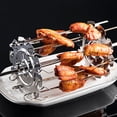 thumbnail image 6 of BBQ Roaster Rotisserie Skewers Needle Cage Oven Kebab Grill Stainless Steel Barbecue Tools for Electric Oven, 6 of 8