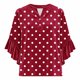 thumbnail image 4 of Tejiojio Women's Casual Printed Top Lace Trim V-Neck 3/4 Sleeves Button Down Fashionable Daily Wear, 4 of 6