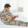 thumbnail image 6 of Sikiie Butterflies Wild Insect Mens Pajama Set, Soft Warm Long Sleeve Sleepwear, Cozy Button-Down Pjs for Men-, 6 of 7