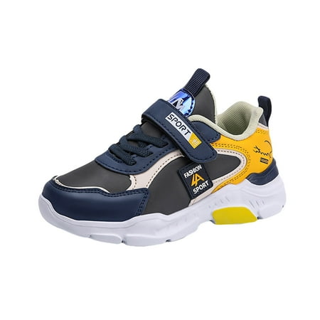 

Little Girls Shoes Athletic Sneakers Touch Fastener Elastic Sole Breathable Non- Sports Casual Shoes for Girls 7T-8T