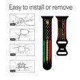 thumbnail image 3 of Juneteenth Correa De Reloj Compatible Con Apple Watch 38 Mm, 40 Mm, 41 Mm, 42 Mm, 44 Mm, 45 Mm, Pulseras De Silicona, Correa De Repuesto Para Iwatch Series 7, 6, 5, 4, 3, 2, 1 Se, Mujeres, Hombres, Re, 3 of 5