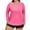 #02Hot Pink, variant on Women's Plus Size Swim Shirt Long Sleeve Rash Guard UV Protection Sun Shirts UPF 50+ Quick Dry Hiking Fishing Tops Pink 2XL