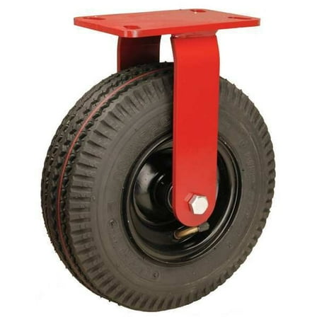Hamilton Plate Caster,Rigid,Rubber,12 1/2"H R-7010-PRB