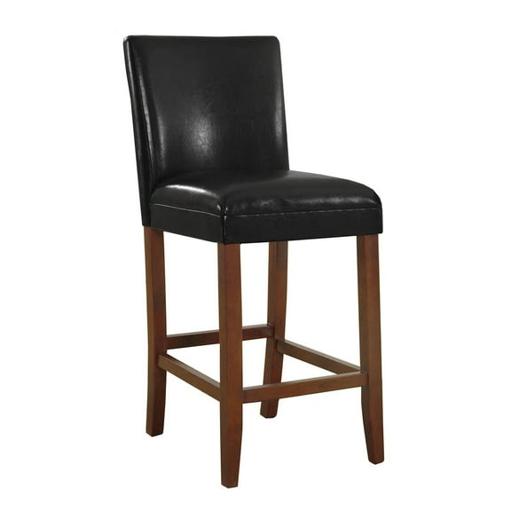 Wooden Bar Stool 29 Inch Padded Seat Modern Kitchen Counter Height Stool