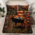 thumbnail image 2 of Feelyou 3D Elk Moose Twin Sheet Sets, Rustic Farmhouse Bedding, 3-Piece, 2 of 7