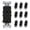Black, variant on ELEGRP Decorative Receptacle, 15A 125V Standard Electrical Wall Outlet, 2 Pole 3 Wire, Non- tamper Resistant, NEMA 5-15R, Self-Grounding Residential Grade Outlet, UL List,Glossy White, 10 Pack