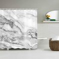 thumbnail image 3 of Use Marble 3D Bathroom Shower Curtain, Bathtub Luxury Standard Shower Curtain, Waterproof Washable Fabric Shower Curtain, 12 White Hooks, 72x72 Inches., 3 of 6