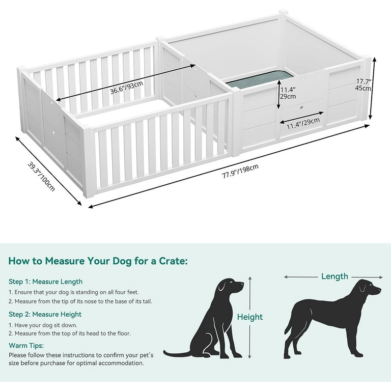 Dextrus Whelping Box for Dogs Spacious Wooden Dog Pen with