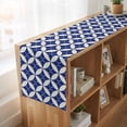 thumbnail image 6 of Table Runners 108 Inches Long Dress Scarves, Retro Rhombus Farmhouse Coffee/Dining/Kitchen Table Runner for Living Room, Morocco Abstract Geometric Art Navy Blue 13x108 Inch, 6 of 9