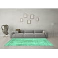 thumbnail image 3 of Ahgly Company Indoor Rectangle Abstract Turquoise Blue Modern Area Rugs, 8' x 10', 3 of 4
