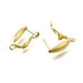 thumbnail image 2 of Brass Hoop Earring Finding Long-Lasting Plated Cadmium Free & Lead Free Rack Plating Real 18K golden Plated 23x6.5x14mm Hole: 2mm Pin: 0.7mm, 2 of 3