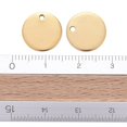 thumbnail image 4 of Ion Plating(IP) 304 Stainless Steel Charms Stamping Blank Tag Pendant Flat Round Golden 12x1mm Hole: 1.4mm, 4 of 7