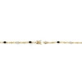 thumbnail image 4 of Gem Stone King 18K Yellow Gold Plated Silver White Moissanite and Black Onyx and Round White Lab Grown Diamond Tennis Bracelet for Women (2.74 Cttw, Gemstone Birthstone, Oval 6X4MM, 7.25 inches), 4 of 4