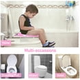 thumbnail image 5 of Asiento de inodoro de viaje, asiento de inodoro para bebé, asiento de inodoro plegable para niños, asiento de inodoro para niños, asiento de inodoro plegable de viaje con 1 bolsa de transporte, rana, 5 of 5