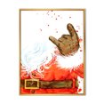 thumbnail image 3 of Designart Christmas Holiday Fancy Santa Claus VI Traditional Floating Frame Wall Art, 3 of 4