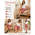 thumbnail image 5 of OHHSHEEN Women's Comfy Bermuda Shorts - Elastic Drawstring Waist, Utility Pockets, Summer Casual, 5 of 6