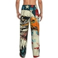 thumbnail image 6 of Cauagu Retro American Eagle Mens Pajama Pants Sleep & Lounge Pants,PJ Bottoms with Pockets-Medium, 6 of 7