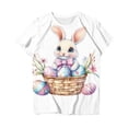 thumbnail image 4 of VKOYWKM Happy Easter T-Shirts for Women Cute Bunny Rabbit Eggs Graphic Tees Summer Tops Holiday Crew Neck Casual Short Sleeve T Shirts Loose Fit Easter Tshirt Shirts, 4 of 5