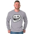 thumbnail image 5 of Troll Face Original Meme Smile Mad Long Sleeve TShirt Men Women Brisco Brands S, 5 of 6