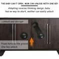 thumbnail image 5 of 16Pcs Baby Child Safety Lock Self Adhesive Cupboard Door Latch Safety Seal for Kitchen Cabinets Drawers Ovens Fridge Toilet (Black), 5 of 5