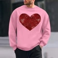 thumbnail image 2 of Tqyyweavej Sweat à Capuche pour Hommes Imprimé Saint-Valentin Décontracté Manches Longues Col Rond Chandails en Molleton de Base pour Hommes, Cadeaux de Noël pour Hommes, 2 of 6