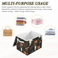 thumbnail image 6 of Yayeee Collapsible Cube Storage Bin with Lid Fabric Closet Decorative Basket with Handles, Autumn Ghost Pattern, 6 of 7