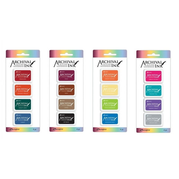 Ranger Archival Mini Ink Pads Kits 1-4 Bundle