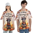thumbnail image 4 of Happy Thanksgiving Doberman Pinscher Welcome Thankful Fall Autumn Pumpkin All Over Print 3D Baseball Shirt Doberman Dog Lover Gifts Softball Sport - 02021, 4 of 6