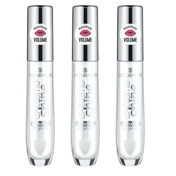 Brillo labial essence Extreme Shine Volume, paquete de 3 unidades, transparente