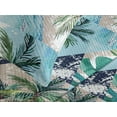 thumbnail image 3 of Ambesonne Hawaii Vibes Quilted Coverlet 3 Pcs, Aloha Themed Palm Art, Queen Size, Seafoam Fern Green Dusk, 3 of 4