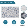 thumbnail image 6 of Navy Blue Coastal Placemats Set of 8, Nautical Ocean Shell Starfish Sea Rustic Placemats for Dining Table, Place Mats for Kitchen Tabletop, Waterproof Wipeable Dining Table Mats Set, 6 of 9