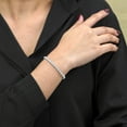 thumbnail image 4 of Pulsera de Tenis JeenMata con Piedra Natal de Circonita Cúbica de 11 Cts para Mujer Chapada en Oro Blanco, 4 of 6