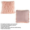 thumbnail image 3 of Somerset Home Mongolian Faux Fur Pillow – 22-inch Cover & Insert (Pink), 3 of 3