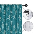 thumbnail image 4 of Blackout Kids Curtains,Teal Dancing Skeleton Pattern Childrens Insulated Curtains Set Of 2,Bedroom Essentials,Toddler Room Decor 52"x84", 4 of 5