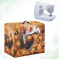 thumbnail image 4 of HELLHERO Rooster Autumn Leaves Sewing Machine Cover with Handle Portable Protective Cover for Housewife, 4 of 8