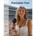 thumbnail image 6 of FrSara Portable Handheld Fan , Mini Desk Fan Foldable 2000mAh, 180° Ratotion , 3 Speeds, Ultra Quite , Up to 8H Long Use Time , Small Personal Cooling Fans Makeup Eyelash Fan for Women Girl - Black, 6 of 7