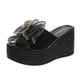 thumbnail image 2 of Sandalias Mujer Casual Peep Toe High Chunky Wedge Heels Shoes Lace Bow Slippers Wmkox8yii  ytu4399, 2 of 8