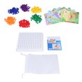 thumbnail image 2 of Color Matching Mosaic Pegboard,  Edges Simple Operation 240pcs Mushroom Nail Puzzle  For Nursery For Children, 2 of 8