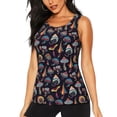 thumbnail image 2 of Picia Colorful Mushrooms in Doodle Style Pattern Women's Workout Tank Top,Breathable Activewear,Slim Fit Athletic Top,Versatile Workout Moisture-wicking top-Small, 2 of 9