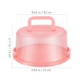 thumbnail image 4 of Cake Carrier with Handle Portable Handy Cupcake Holder Tray Pie Saver Fresh Keeping Food Cover Box, 4 of 6