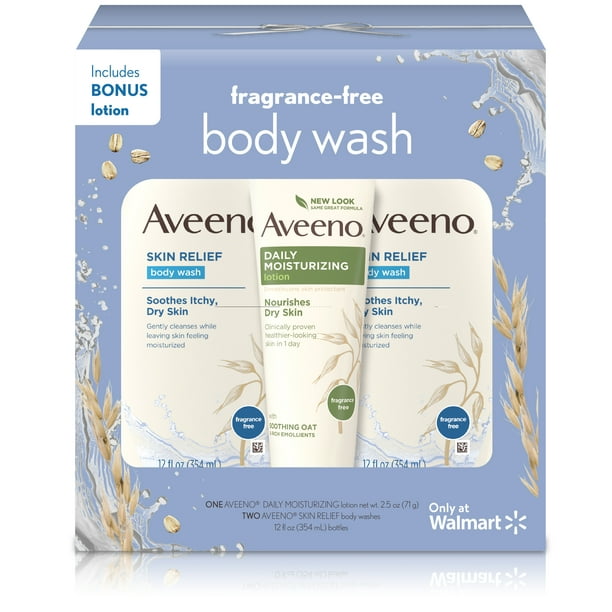 Aveeno Skin Relief FragranceFree Body Wash Gift Set with