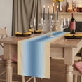 thumbnail image 2 of Table Runners 72 Inches Long Dress Scarves, Blue Yellow Ombre Farmhouse Kitchen/Dining Table Runner, Coffee Tablerunners, Farmhouse Modern Gradient Art 14x72 Inch, 2 of 9