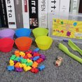 thumbnail image 2 of 62 unids/set niños arcoíris contando oso juguetes educativos cognición juego a juego juguetes educativos regalos, 2 of 5