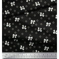 thumbnail image 2 of Soimoi Black Cotton Duck Fabric Bow & Diamond Geometric Print Fabric by Yard 42 Inch Wide, 2 of 3