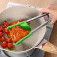 thumbnail image 1 of Qaailabf 10 Inch Extendable Fan-Shaped Food Tongs with Stainless Steel Construction, Non-Slip Grip Kitchen Tool for Serving, Tossing, Grilling - Compact 10.62x1.06in Size with Scalable Head Design, 1 of 9